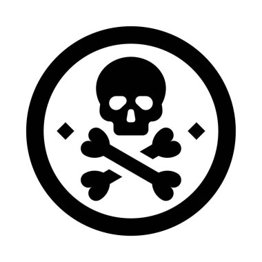 Çemberde bir kafatası ve kemik