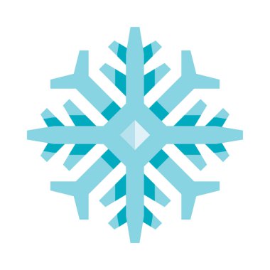 Beyaz arkaplanda mavi kağıttan yapılmış bir kar tanesi.