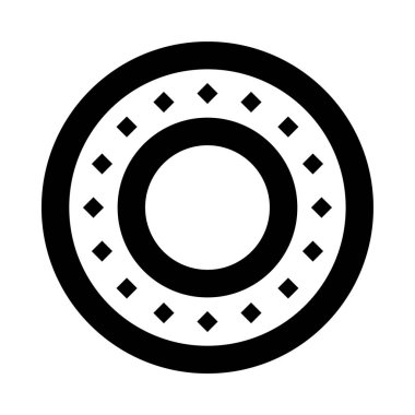 Beyaz arkaplanı olan siyah beyaz bir daire.