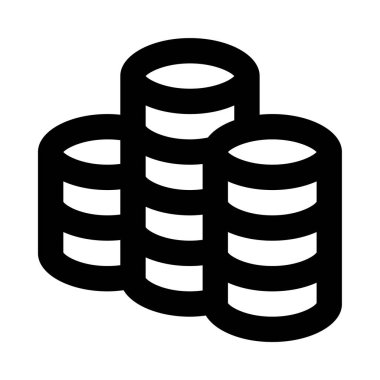 Bir yığın siyah beyaz madeni para.