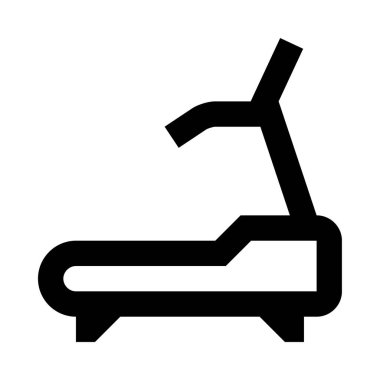 Koşu bandının siyah beyaz silueti