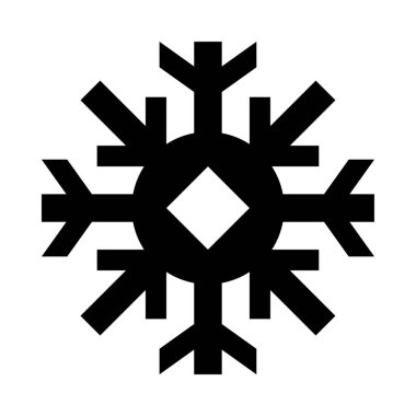 Farklı yönlere bakan okları olan bir kar tanesi.