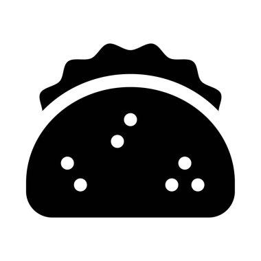 Siyah beyaz bir taco resmi.