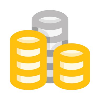 Üç yığın sarı ve beyaz veri