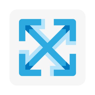 Bir haçın mavi ve beyaz simgesi