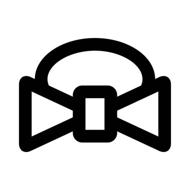 Beyaz arkaplanda bir papyon simgesi