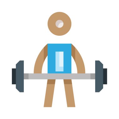 Elinde halter olan bir adam.