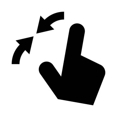 Sağ oku gösteren siyah beyaz bir el fotoğrafı.