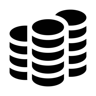 Beyaz arkaplanda bir yığın bozuk para