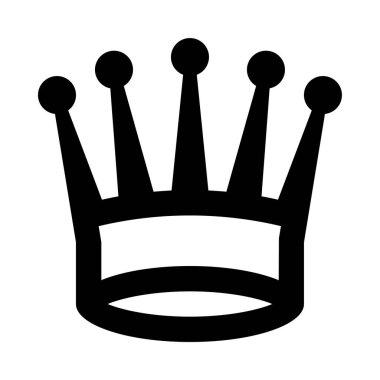 Üzerinde dört küçük siyah nokta olan bir taç.