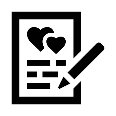 Kağıt üzerinde bir kalp ve bir kalem.