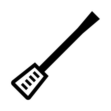 Siyah beyaz bir spatula resmi.