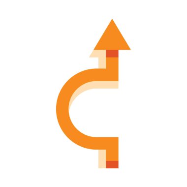 Sağ tarafı gösteren sarı bir ok.