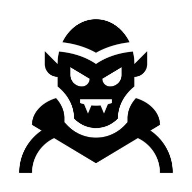 Bir iblisin siyah beyaz resmi.