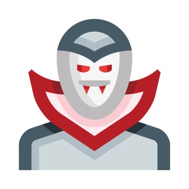 Kırmızı pelerinli ve gri yüzlü bir adam.