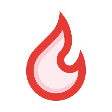 Beyaz arkaplanı olan bir ateş alevi