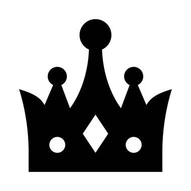 Üstünde üç küçük taç olan siyah bir taç.