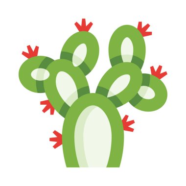 Kafasında kırmızı dikenler olan bir kaktüs.