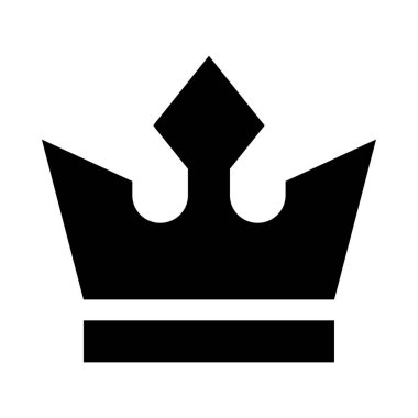 Beyaz arka planda siyah çizgili bir taç.