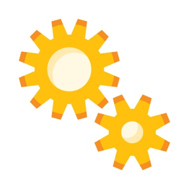 Beyaz arka planda iki sarı vites.