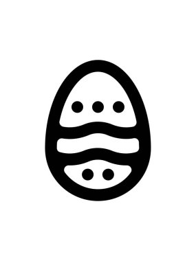 Paskalya yumurtası ikonu vektör çizimi