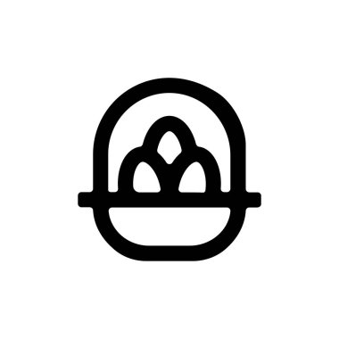 yumurta vektörü ince çizgi simgesi