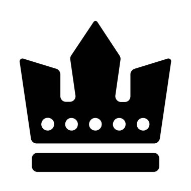 Taç vektör simgesi. biçim düz sembol, beyaz renk, yuvarlak açılar, gri arkaplan.