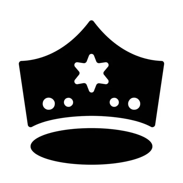 Crown Vector Glyph Flat Icon ロイヤリティフリーストックベクター