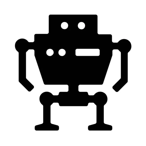 Roboter Ikone Robotervektordesign Isoliert Auf Weißem Hintergrund Stockillustration