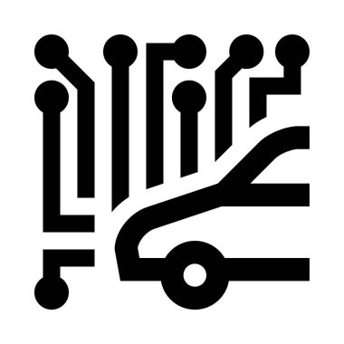 devre kartı düz simgesi, vektör illüstrasyonu