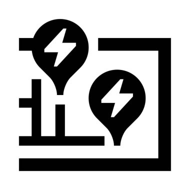harita simgesi vektör illüstrasyonu