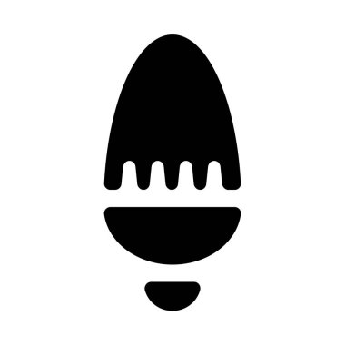yumurta glyph düz vektör simgesi