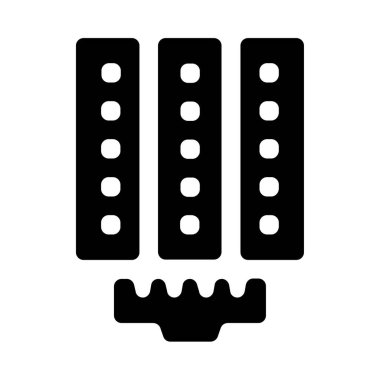 Gitar web simgesi, vektör çizim