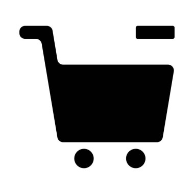 At arabası simgesi beyaz üzerine izole