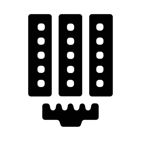 Icono Web Guitarra Ilustración Vectorial Vector de stock