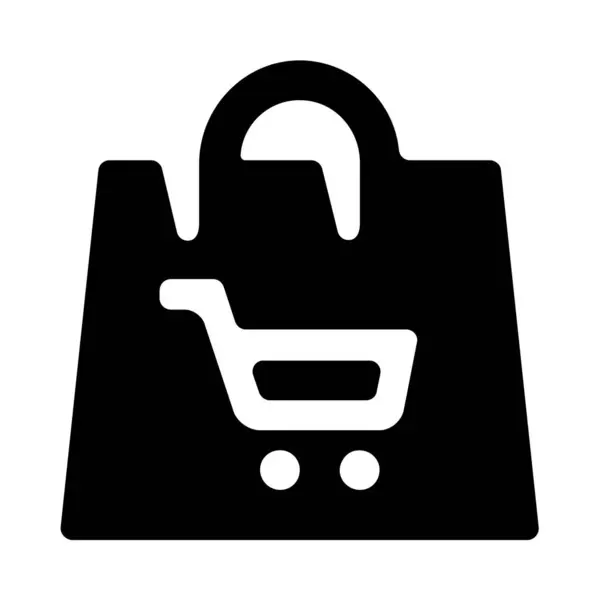 Einkaufstaschensymbol Vektorillustration lizenzfreie Stockillustrationen