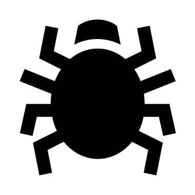 Örümcek simgesi, vektör illüstrasyonu