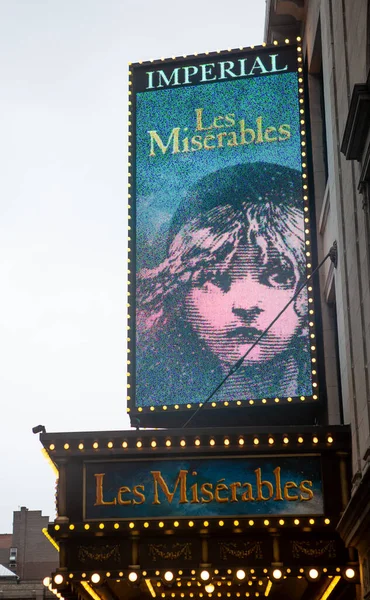 Stock image New York City, USA. April 12, 2016. Les Misrables, also known informally as Les Mis or Les Miz, It is one of the most famous and most staged musicals in the world.