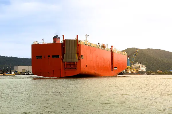 Statek Transportowy Pojazdu Portu Santos Obraz Stockowy