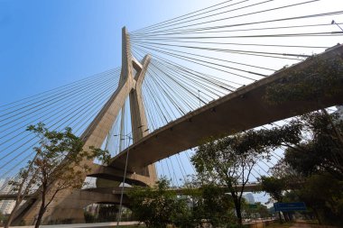 Ponte Estaiada-The Octavio Frias de Oliveira Köprüsü Brezilya 'nın Sao Paulo şehrinde Mayıs 2008' de açılan bir köprü..