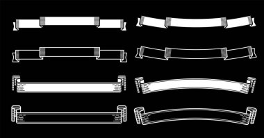 Retro tasarım küçük etiket seti. Düzenlemesi kolay bir vektör verisidir..