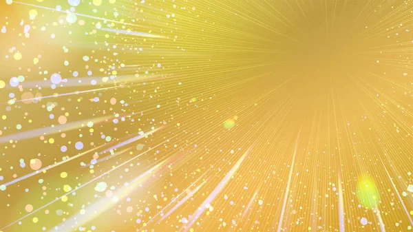 光のボールとゴールド放射線背景 編集しやすいベクトルデータ — ストックベクタ