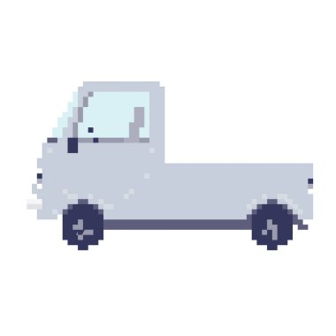 Şirin araba. Minitruckway.ideways. Düzenlemesi kolay vektör illüstrasyonu.