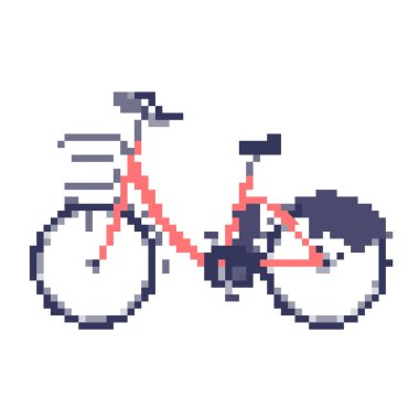 Sideways electric bicycle.E-bike.Vector illustration that is easy to edit.