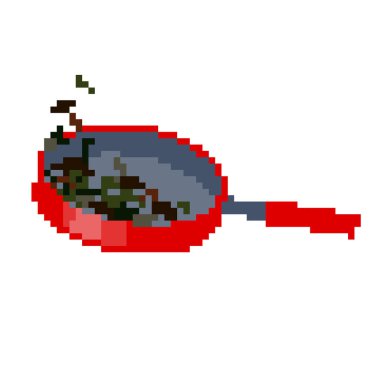 Kızartma kabında sebze kızartma. Başarısızlık. Düzenlemesi kolay vektör illüstrasyonu..