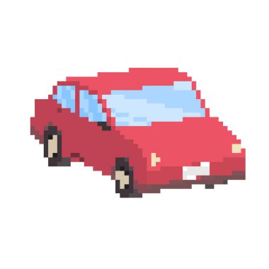 Deforme Araba İzometriği. Düzenlemesi kolay vektör illüstrasyonu.