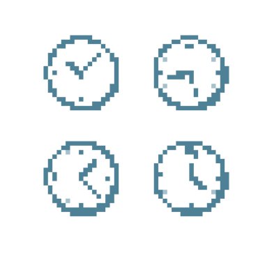 Saat. Vektör illüstrasyonunu düzenlemek kolaydır.