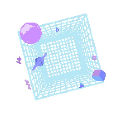 Sanal gerçeklik. Düzenlemesi kolay vektör illüstrasyonu.