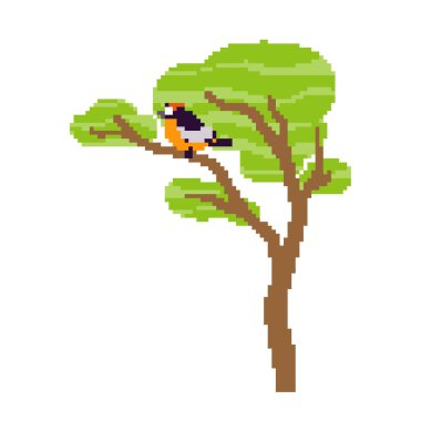 Vahşi kuş. Düzenlemesi kolay vektör illüstrasyonu.