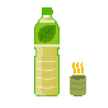 yeşil çay. Vektör illüstrasyonunu düzenlemek kolaydır.